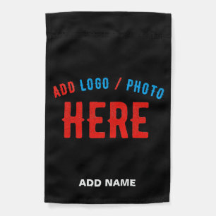 STYLISH MODERN CUSTOMIZABLE BLACK VERIFIED BRANDED GARDEN FLAG