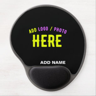 STYLISH MODERN CUSTOMIZABLE BLACK VERIFIED BRANDED GEL MOUSE PAD