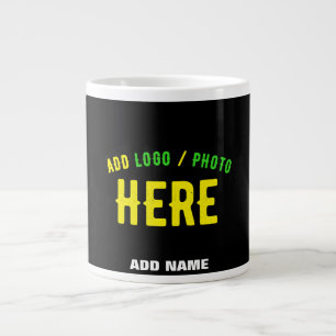 STYLISH MODERN CUSTOMIZABLE BLACK VERIFIED BRANDED GIANT COFFEE MUG