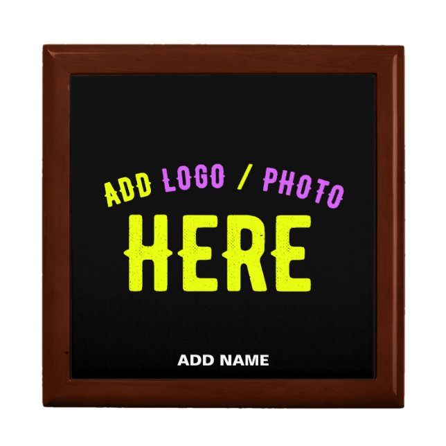 STYLISH MODERN CUSTOMIZABLE BLACK VERIFIED BRANDED GIFT BOX (Front)