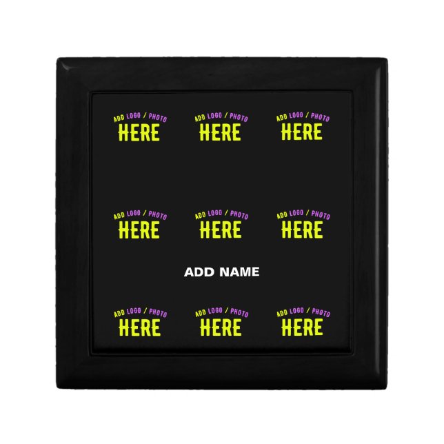 STYLISH MODERN CUSTOMIZABLE BLACK VERIFIED BRANDED GIFT BOX (Front)