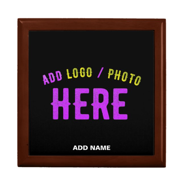 STYLISH MODERN CUSTOMIZABLE BLACK VERIFIED BRANDED GIFT BOX (Front)