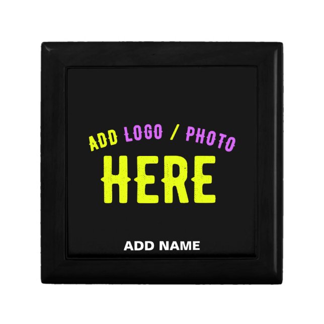 STYLISH MODERN CUSTOMIZABLE BLACK VERIFIED BRANDED GIFT BOX (Front)