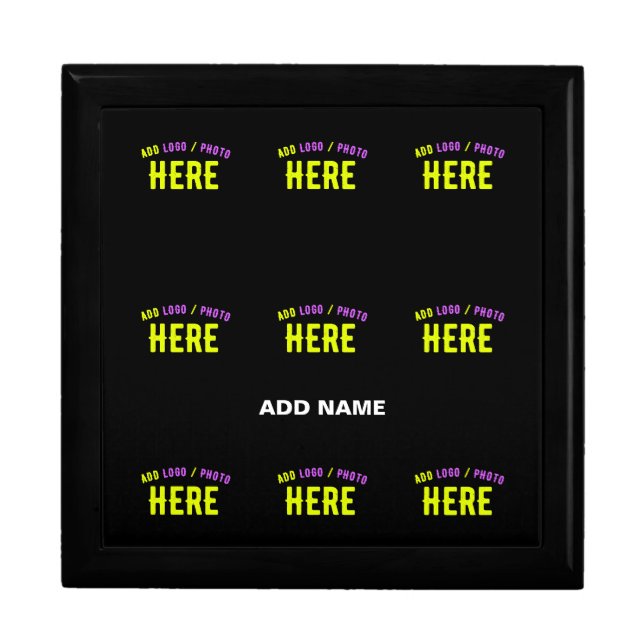 STYLISH MODERN CUSTOMIZABLE BLACK VERIFIED BRANDED GIFT BOX (Front)