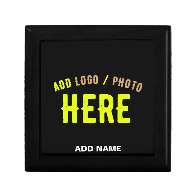 STYLISH MODERN CUSTOMIZABLE BLACK VERIFIED BRANDED GIFT BOX (Front)