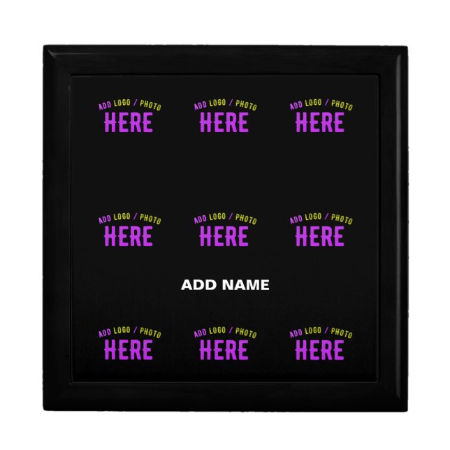 STYLISH MODERN CUSTOMIZABLE BLACK VERIFIED BRANDED GIFT BOX (Front)