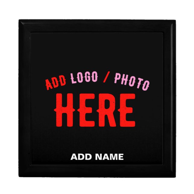 STYLISH MODERN CUSTOMIZABLE BLACK VERIFIED BRANDED GIFT BOX (Front)