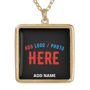 STYLISH MODERN CUSTOMIZABLE BLACK VERIFIED BRANDED GOLD PLATED NECKLACE