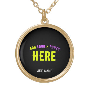 STYLISH MODERN CUSTOMIZABLE BLACK VERIFIED BRANDED GOLD PLATED NECKLACE