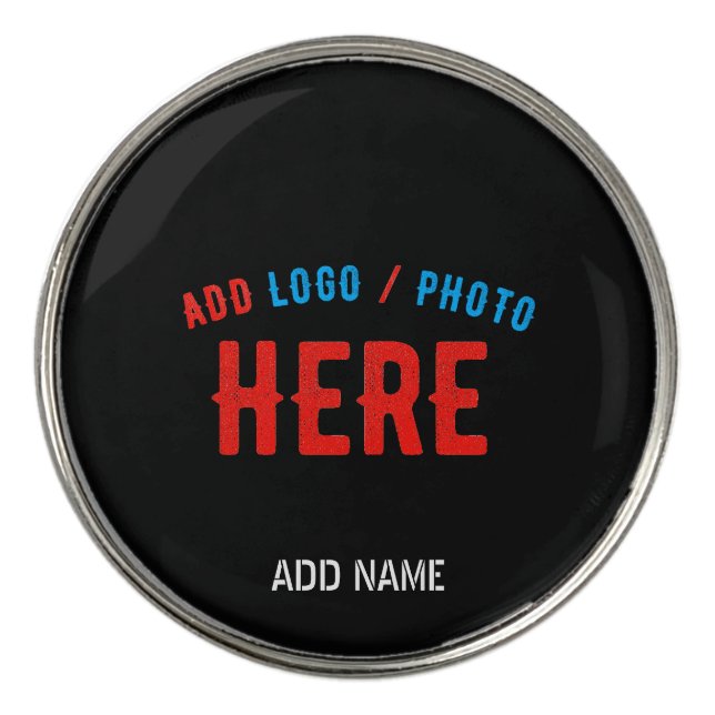 STYLISH MODERN CUSTOMIZABLE BLACK VERIFIED BRANDED GOLF BALL MARKER (Front)
