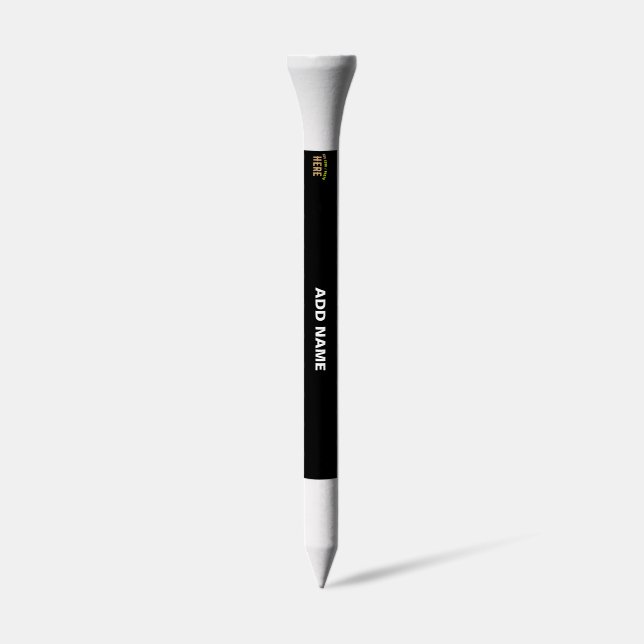 STYLISH MODERN CUSTOMIZABLE BLACK VERIFIED BRANDED GOLF TEES (Side)