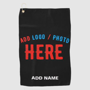 STYLISH MODERN CUSTOMIZABLE BLACK VERIFIED BRANDED GOLF TOWEL