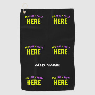 STYLISH MODERN CUSTOMIZABLE BLACK VERIFIED BRANDED GOLF TOWEL