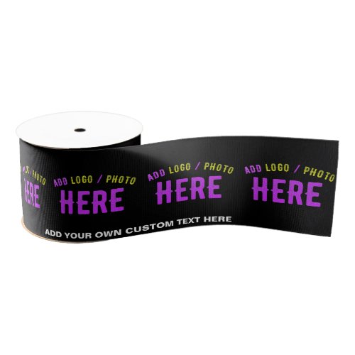 STYLISH MODERN CUSTOMIZABLE BLACK VERIFIED BRANDED GROSGRAIN RIBBON