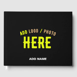 STYLISH MODERN CUSTOMIZABLE BLACK VERIFIED BRANDED GUEST BOOK