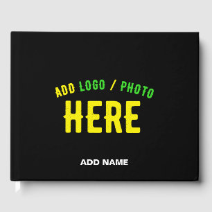 STYLISH MODERN CUSTOMIZABLE BLACK VERIFIED BRANDED GUEST BOOK