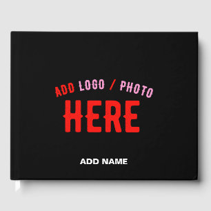 STYLISH MODERN CUSTOMIZABLE BLACK VERIFIED BRANDED GUEST BOOK