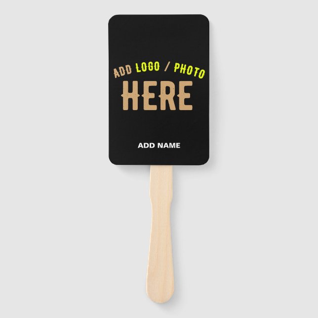 STYLISH MODERN CUSTOMIZABLE BLACK VERIFIED BRANDED HAND FAN (Front)