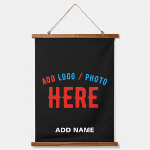 STYLISH MODERN CUSTOMIZABLE BLACK VERIFIED BRANDED HANGING TAPESTRY