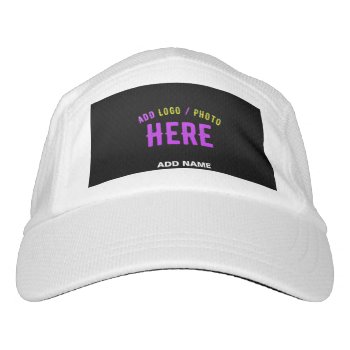Stylish Modern Customizable Black Verified Branded Hat by Ekestyle at Zazzle