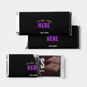 STYLISH MODERN CUSTOMIZABLE BLACK VERIFIED BRANDED HERSHEY BAR FAVORS