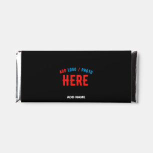 STYLISH MODERN CUSTOMIZABLE BLACK VERIFIED BRANDED HERSHEY BAR FAVORS