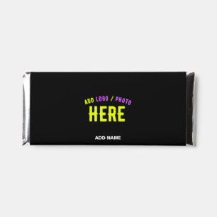 STYLISH MODERN CUSTOMIZABLE BLACK VERIFIED BRANDED HERSHEY BAR FAVORS