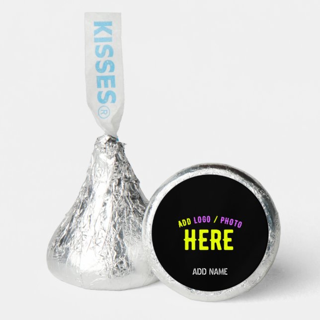 STYLISH MODERN CUSTOMIZABLE BLACK VERIFIED BRANDED HERSHEY®'S KISSES® (Front)