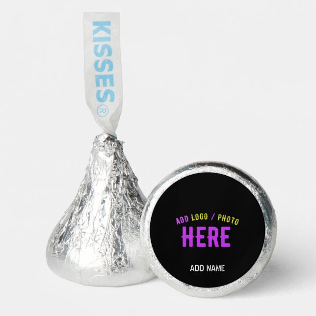 STYLISH MODERN CUSTOMIZABLE BLACK VERIFIED BRANDED HERSHEY®'S KISSES® (Front)