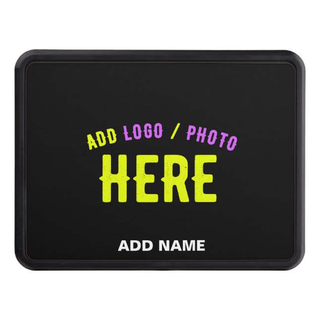 STYLISH MODERN CUSTOMIZABLE BLACK VERIFIED BRANDED HITCH COVER (Front)