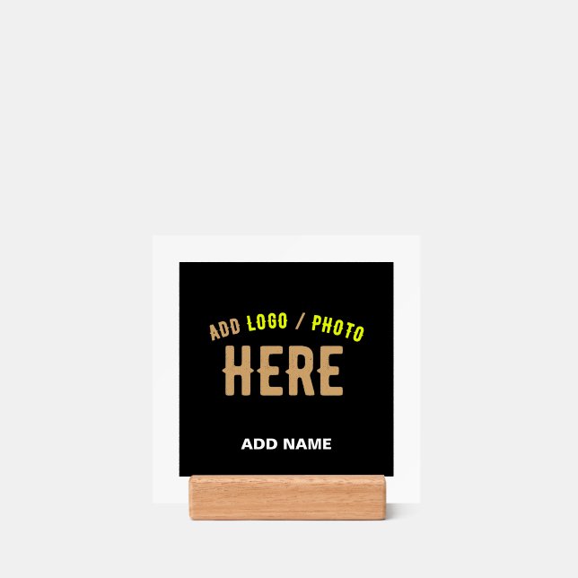 STYLISH MODERN CUSTOMIZABLE BLACK VERIFIED BRANDED HOLDER (Woodblock)