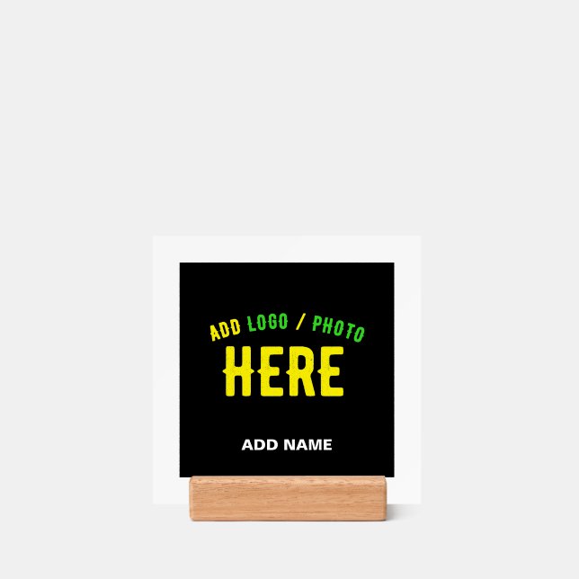 STYLISH MODERN CUSTOMIZABLE BLACK VERIFIED BRANDED HOLDER (Woodblock)