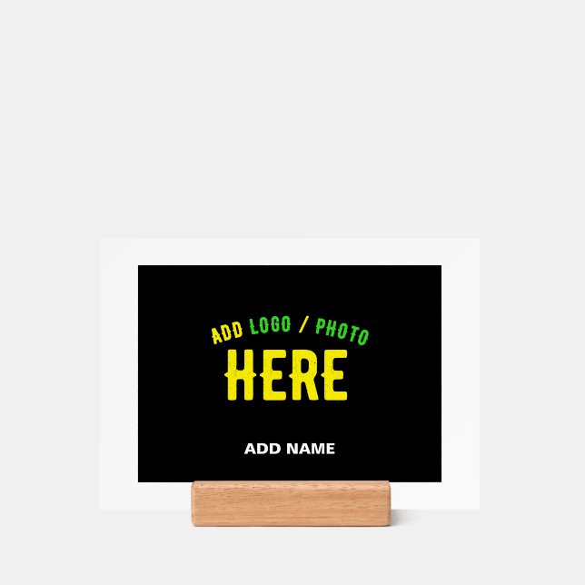 STYLISH MODERN CUSTOMIZABLE BLACK VERIFIED BRANDED HOLDER (Woodblock)