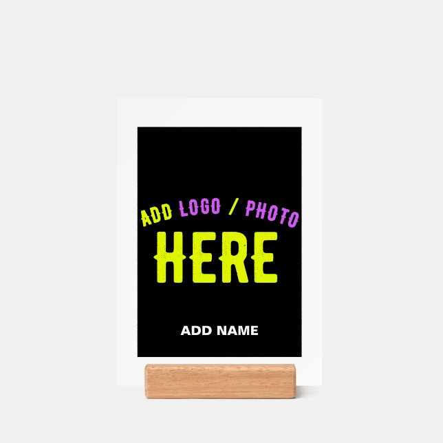 STYLISH MODERN CUSTOMIZABLE BLACK VERIFIED BRANDED HOLDER (Woodblock)