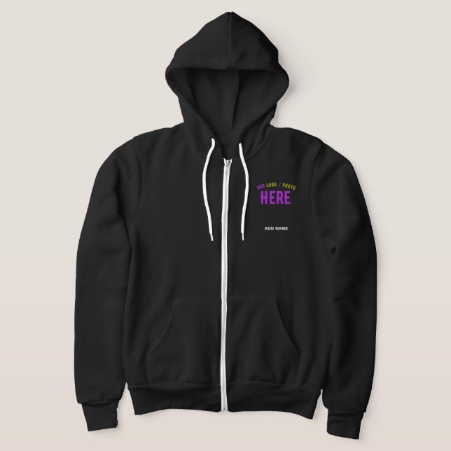 STYLISH MODERN CUSTOMIZABLE BLACK VERIFIED BRANDED HOODIE (Laydown)