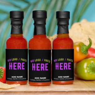 STYLISH MODERN CUSTOMIZABLE BLACK VERIFIED BRANDED HOT SAUCES