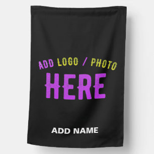 STYLISH MODERN CUSTOMIZABLE BLACK VERIFIED BRANDED HOUSE FLAG