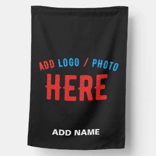 STYLISH MODERN CUSTOMIZABLE BLACK VERIFIED BRANDED HOUSE FLAG