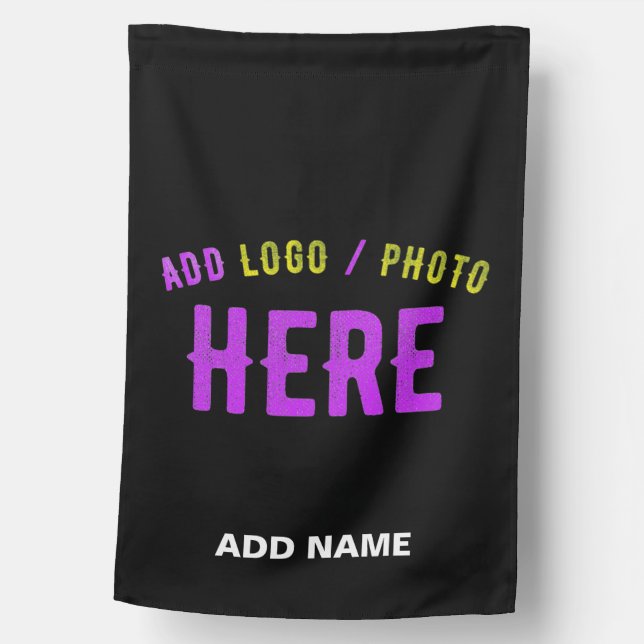 STYLISH MODERN CUSTOMIZABLE BLACK VERIFIED BRANDED HOUSE FLAG (Front)