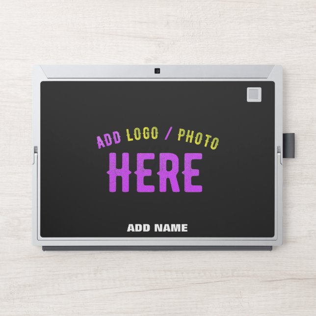 STYLISH MODERN CUSTOMIZABLE BLACK VERIFIED BRANDED HP LAPTOP SKIN (Front)