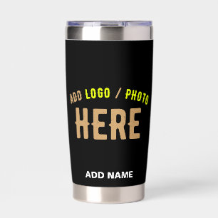 STYLISH MODERN CUSTOMIZABLE BLACK VERIFIED BRANDED INSULATED TUMBLER