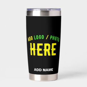 STYLISH MODERN CUSTOMIZABLE BLACK VERIFIED BRANDED INSULATED TUMBLER