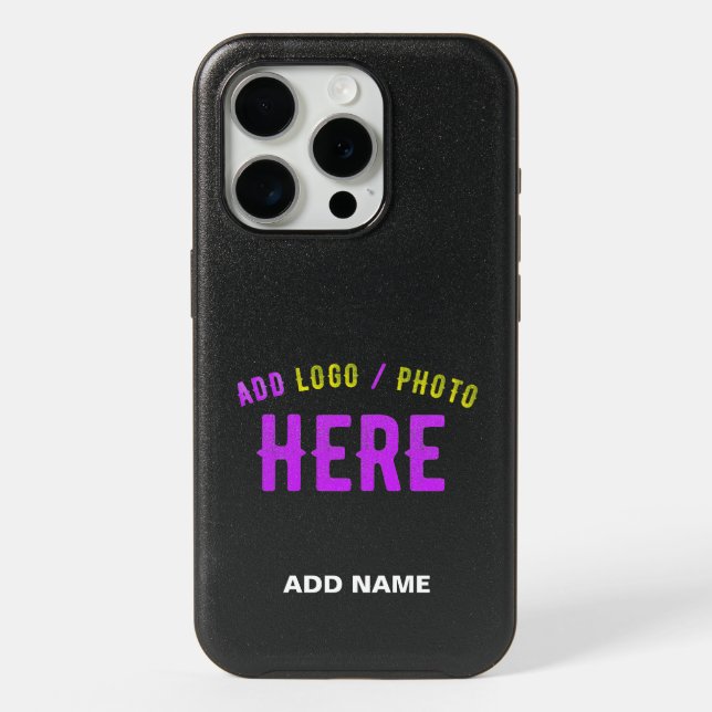 STYLISH MODERN CUSTOMIZABLE BLACK VERIFIED BRANDED iPhone 15 PRO CASE (Back)