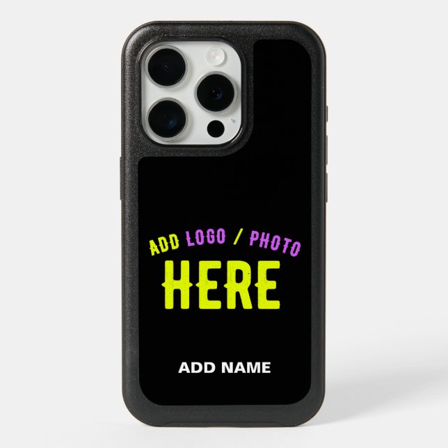 STYLISH MODERN CUSTOMIZABLE BLACK VERIFIED BRANDED iPhone 15 PRO CASE (Back)