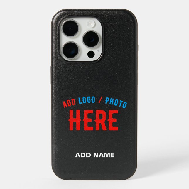 STYLISH MODERN CUSTOMIZABLE BLACK VERIFIED BRANDED iPhone 15 PRO CASE (Back)