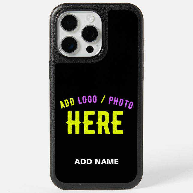 STYLISH MODERN CUSTOMIZABLE BLACK VERIFIED BRANDED iPhone 15 PRO MAX CASE (Back)
