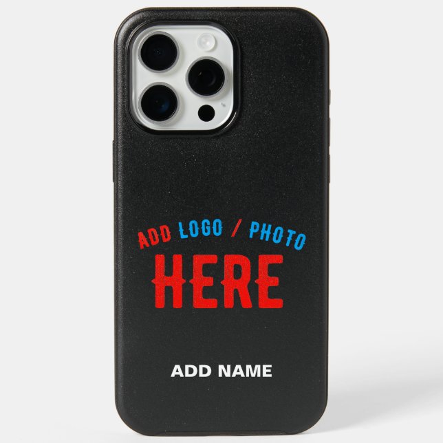 STYLISH MODERN CUSTOMIZABLE BLACK VERIFIED BRANDED iPhone 15 PRO MAX CASE (Back)