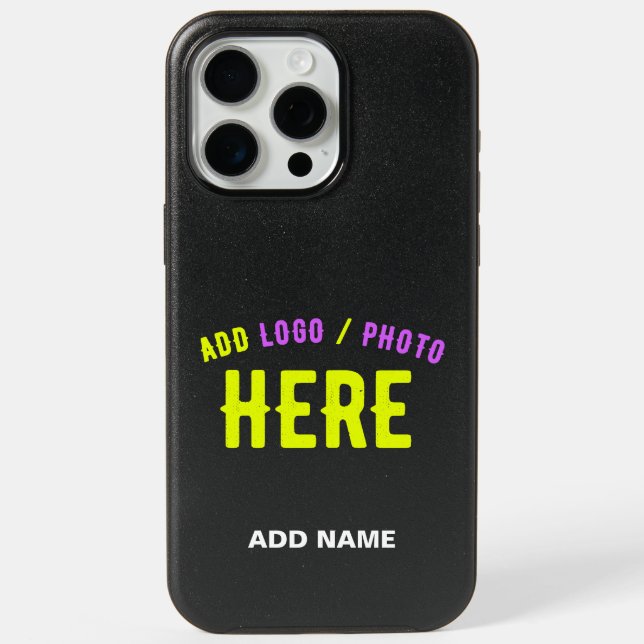 STYLISH MODERN CUSTOMIZABLE BLACK VERIFIED BRANDED iPhone 15 PRO MAX CASE (Back)
