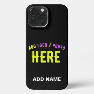 STYLISH MODERN CUSTOMIZABLE BLACK VERIFIED BRANDED iPhone 13 PRO MAX CASE