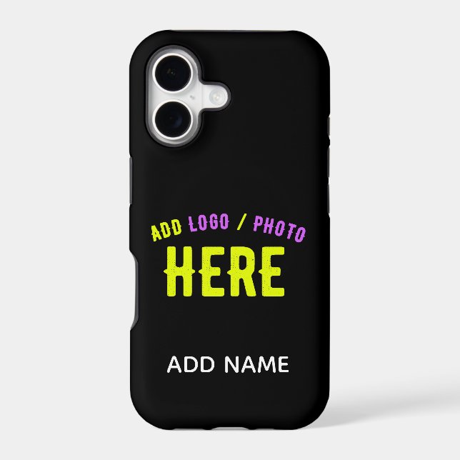 STYLISH MODERN CUSTOMIZABLE BLACK VERIFIED BRANDED IPHONE CASE (Back)